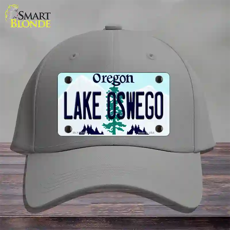 Lake Oswego Oregon Novelty License Plate Hat Cotton / Gray