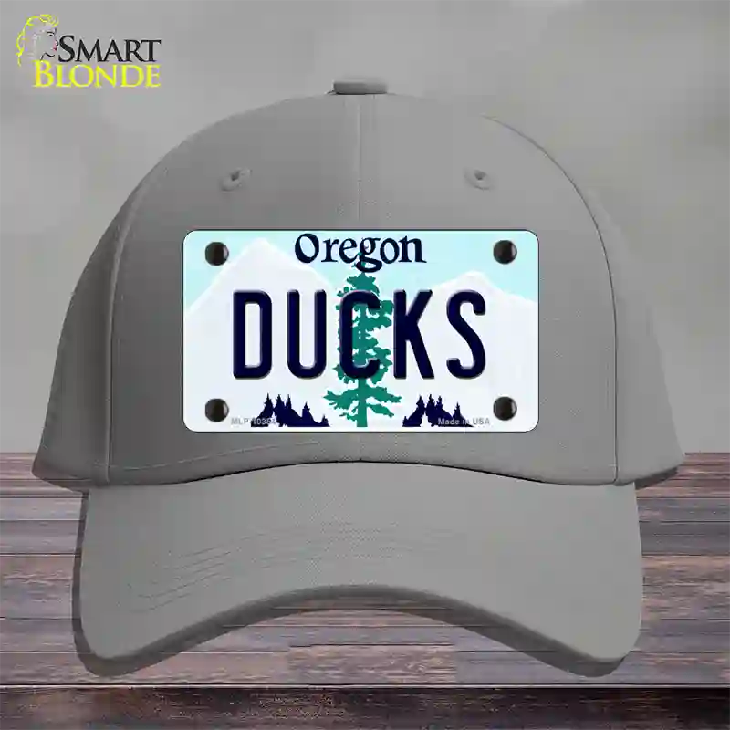 Ducks Oregon Novelty License Plate Hat Cotton / Gray