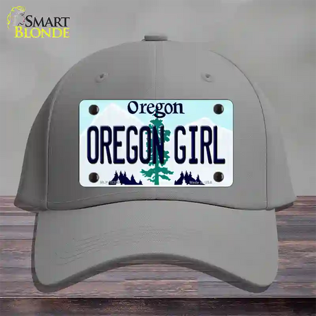 Oregon Girl Oregon Novelty License Plate Hat Cotton / Gray