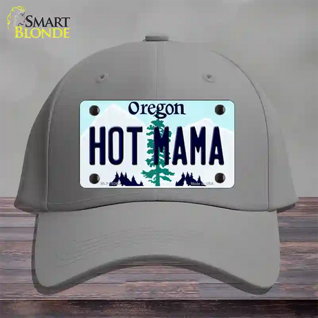 Hot Mama Oregon Novelty License Plate Hat Cotton / Gray