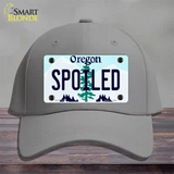 Spoiled Oregon Novelty License Plate Hat Cotton / Gray