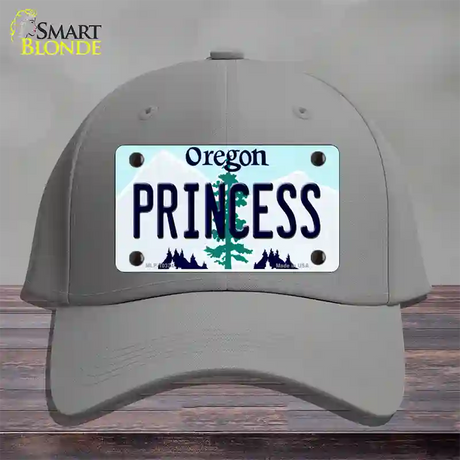 Princess Oregon Novelty License Plate Hat Cotton / Gray