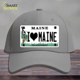 I Love Maine Novelty License Plate Hat Cotton / Gray