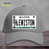 Lewiston Maine Novelty License Plate Hat Cotton / Gray