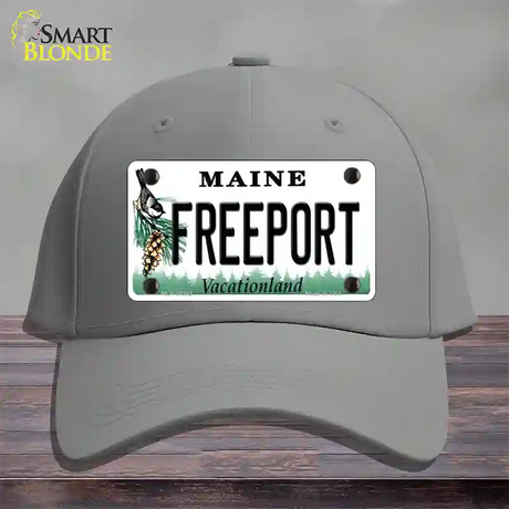 Freeport Maine Novelty License Plate Hat Cotton / Gray