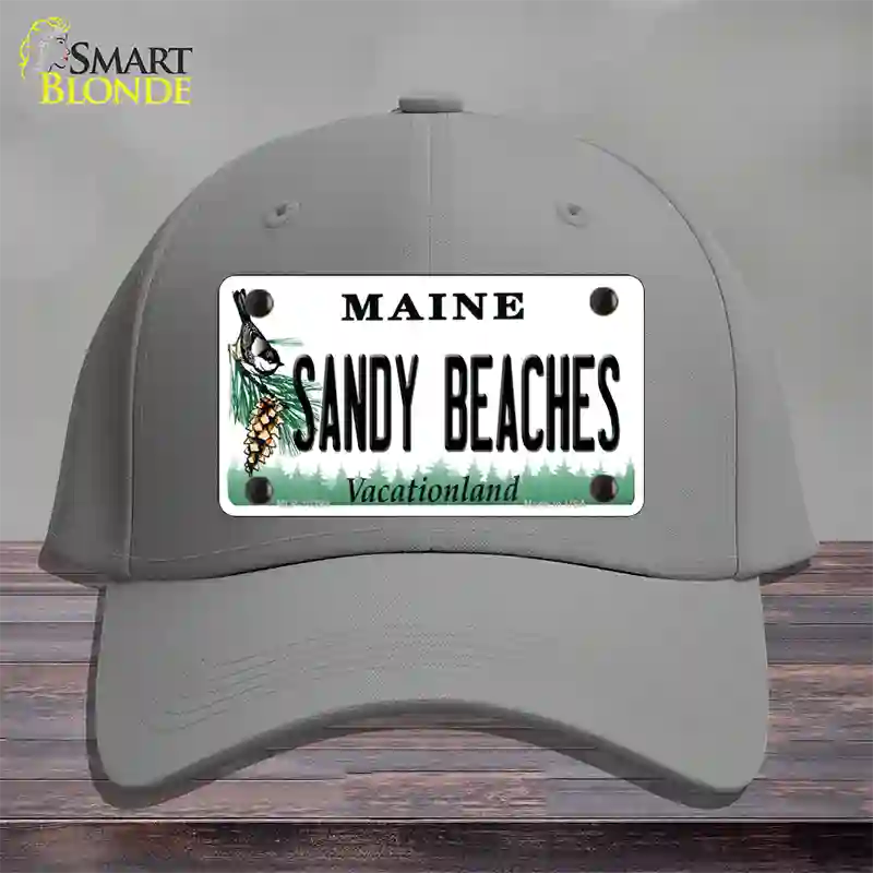 Sandy Beaches Maine Novelty License Plate Hat Cotton / Gray