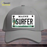 Surfer Maine Novelty License Plate Hat Cotton / Gray