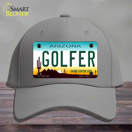 Golfer Arizona Novelty License Plate Hat Cotton / Gray