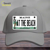 At The Beach Maine Novelty License Plate Hat Cotton / Gray