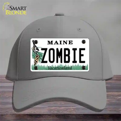 Zombie Maine Novelty License Plate Hat Cotton / Gray