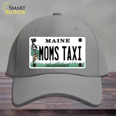 Moms Taxi Maine Novelty License Plate Hat Cotton / Gray