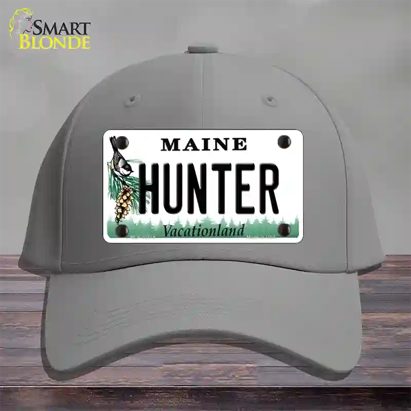 Hunter Maine Novelty License Plate Hat Cotton / Gray