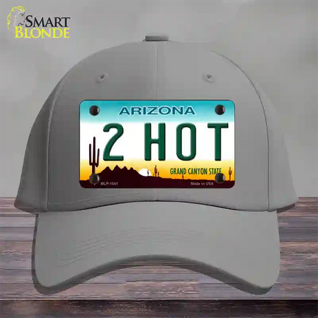 2 Hot Arizona Novelty License Plate Hat Cotton / Gray