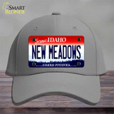 New Meadows Idaho Novelty License Plate Hat Cotton / Gray