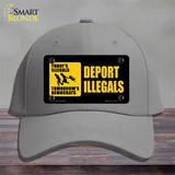 Deport Illegals Novelty License Plate Hat Cotton / Gray