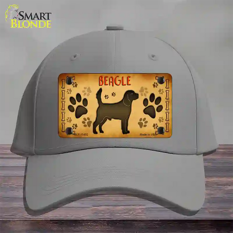 Beagle Novelty License Plate Hat Cotton / Gray