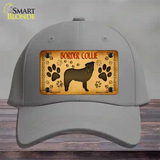 Border Collie Novelty License Plate Hat Cotton / Gray