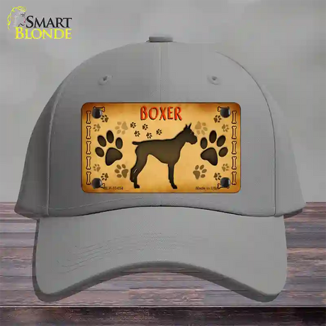 Boxer Novelty License Plate Hat Cotton / Gray