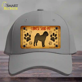 Chinese Shar Pei Novelty License Plate Hat Cotton / Gray