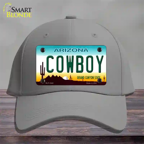 Cowboy Arizona Novelty License Plate Hat Cotton / Gray