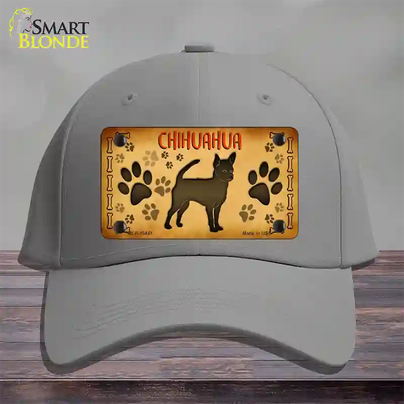 Chihuahua Novelty License Plate Hat Cotton / Gray