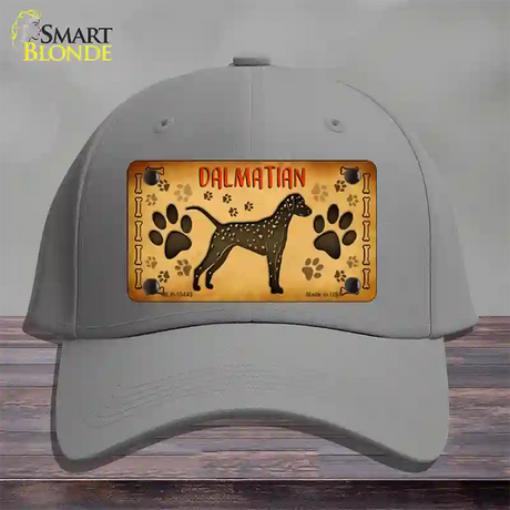 Dalmatian Novelty License Plate Hat Cotton / Gray