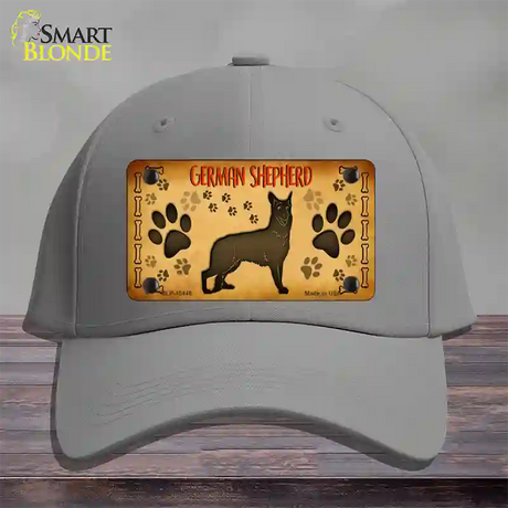 German Shepherd Novelty License Plate Hat Cotton / Gray