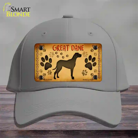 Great Dane Novelty License Plate Hat Cotton / Gray