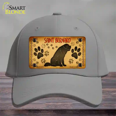 Saint Bernard Novelty License Plate Hat Cotton / Gray