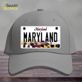 Maryland State MD Novelty License Plate Hat Cotton / Gray