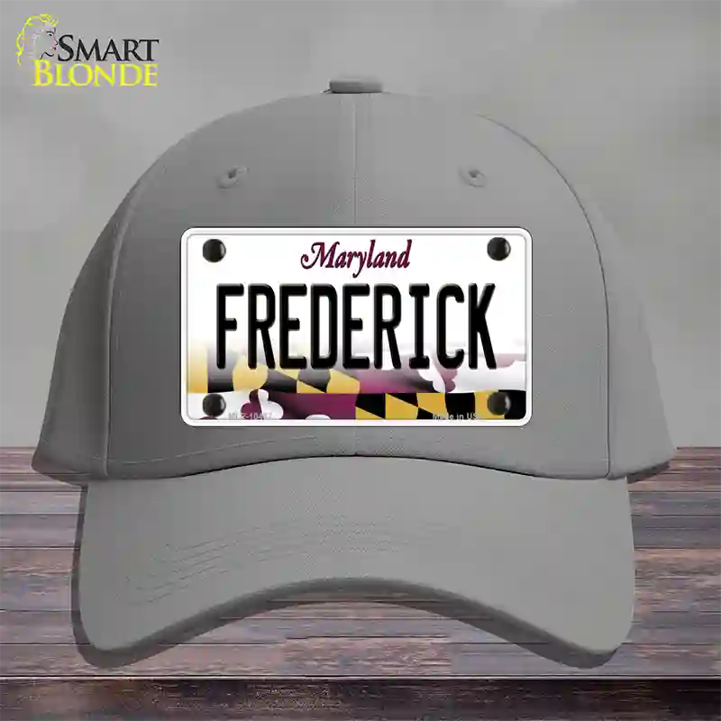 Frederick Maryland Novelty License Plate Hat Cotton / Gray