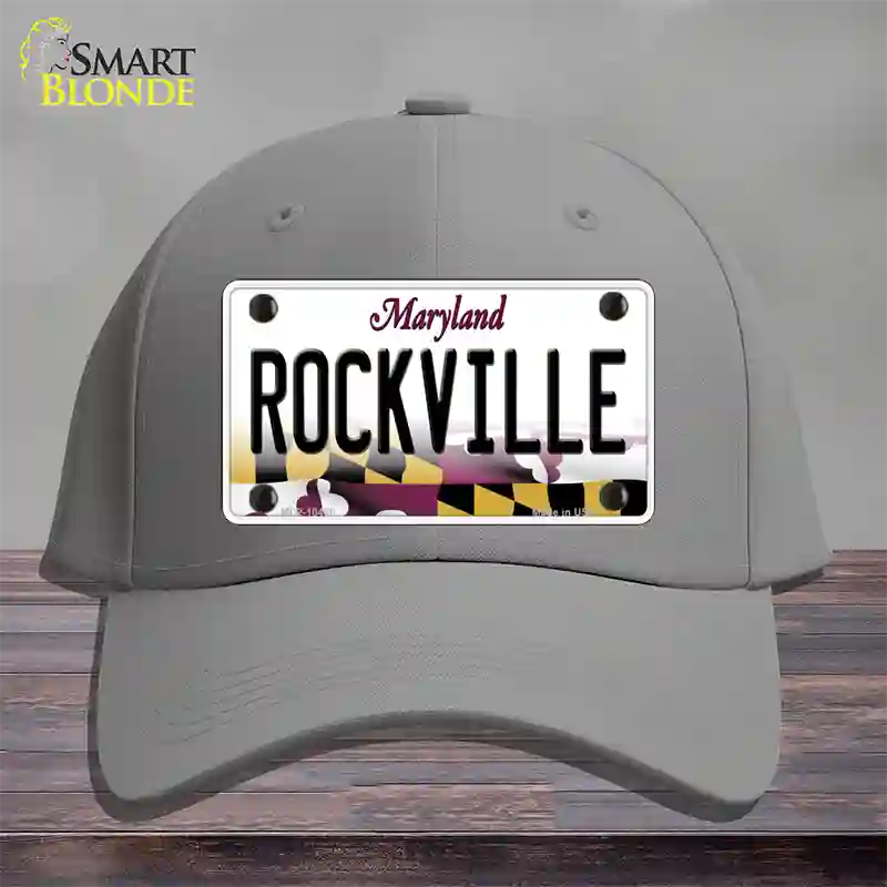 Rockville Maryland Novelty License Plate Hat Cotton / Gray