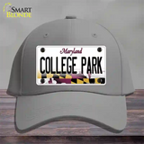 College Park Maryland Novelty License Plate Hat Cotton / Gray