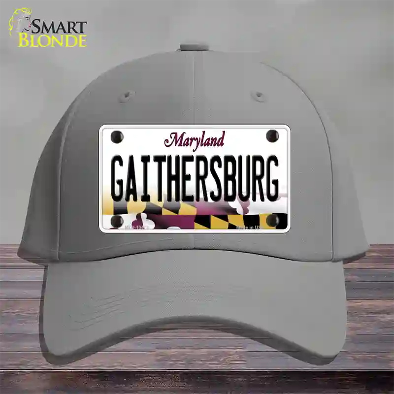 Gaithersburg Maryland Novelty License Plate Hat Cotton / Gray