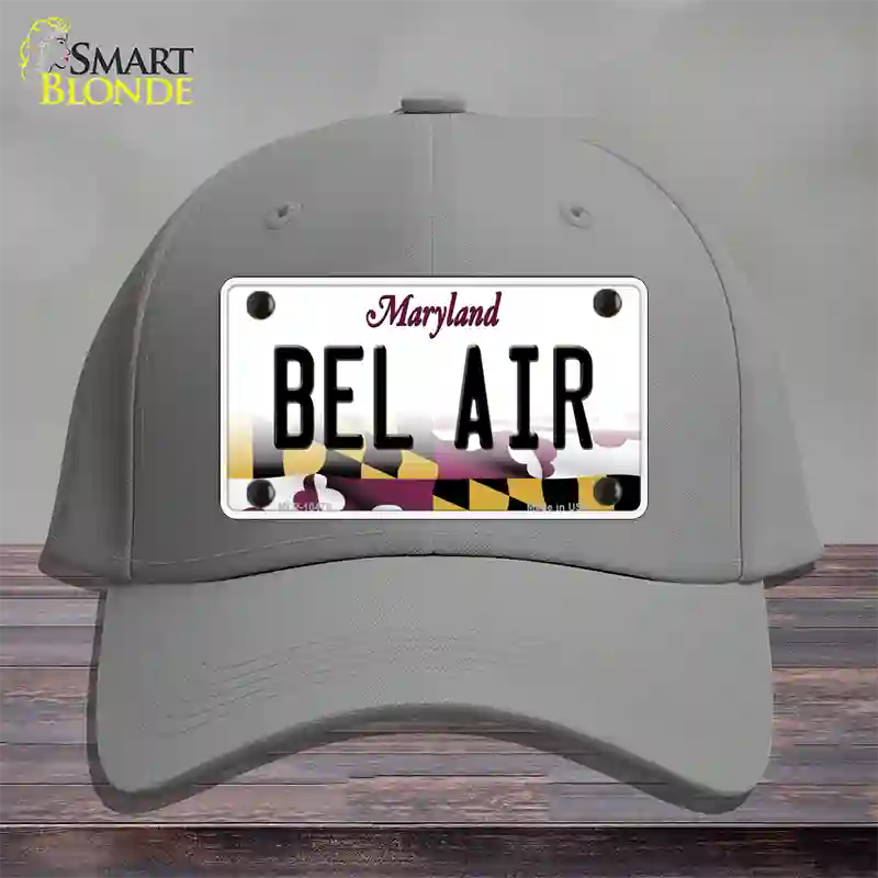 Bel Air Maryland Novelty License Plate Hat Cotton / Gray