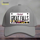 Great Falls Maryland Novelty License Plate Hat Cotton / Gray