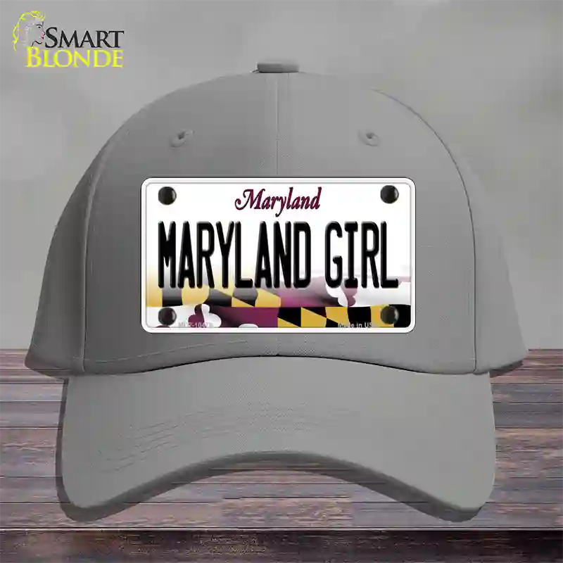 Maryland Girl Maryland Novelty License Plate Hat Cotton / Gray