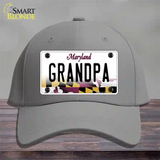 Grandpa Maryland Novelty License Plate Hat Cotton / Gray