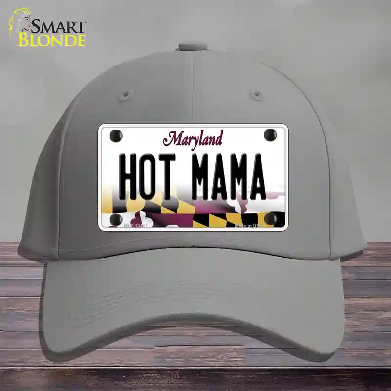 Hot Mama Maryland Novelty License Plate Hat Cotton / Gray