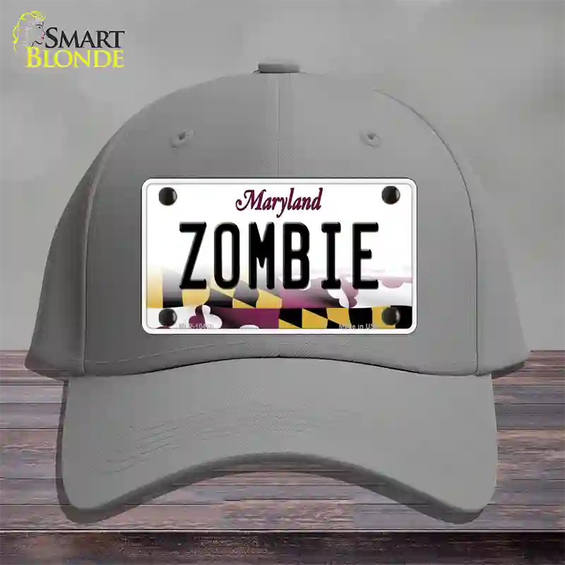 Zombie Maryland Novelty License Plate Hat Cotton / Gray