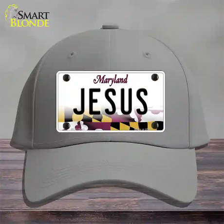 Jesus Maryland Novelty License Plate Hat Cotton / Gray