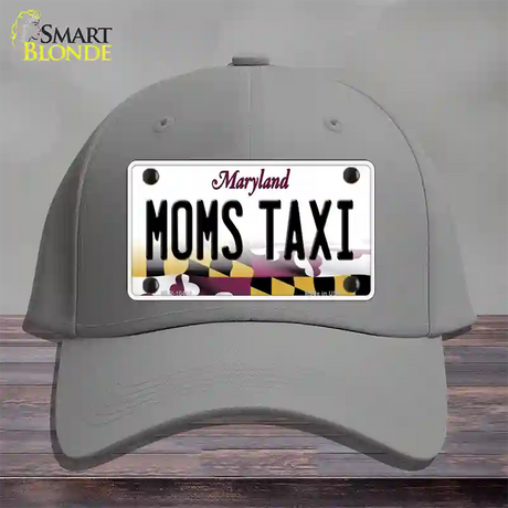 Moms Taxi Maryland Novelty License Plate Hat Cotton / Gray