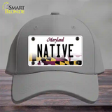 Native Maryland Novelty License Plate Hat Cotton / Gray