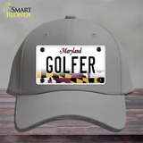 Golfer Maryland Novelty License Plate Hat Cotton / Gray