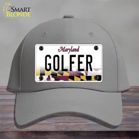 Golfer Maryland Novelty License Plate Hat Cotton / Gray