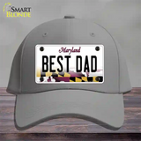 Best Dad Maryland Novelty License Plate Hat Cotton / Gray