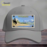 Wyoming Blank Novelty License Plate Hat Cotton / Gray