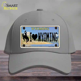 I Love Wyoming Novelty License Plate Hat Cotton / Gray