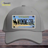 Wyoming Girl Novelty License Plate Hat Cotton / Gray