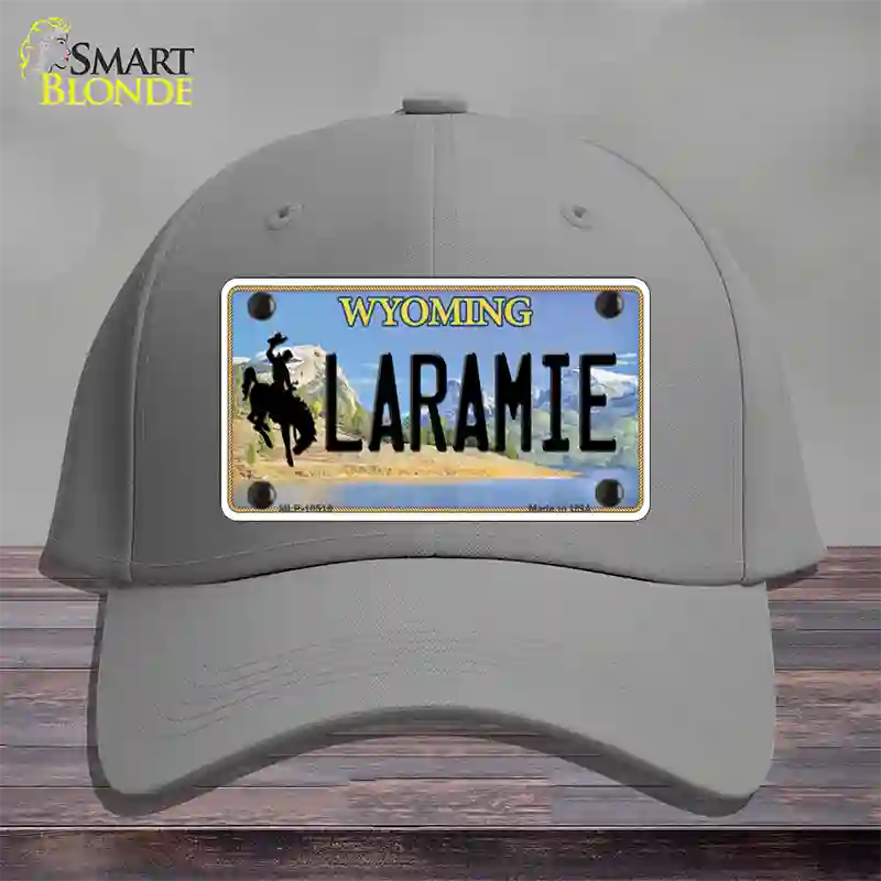 Laramie Wyoming Novelty License Plate Hat Cotton / Gray